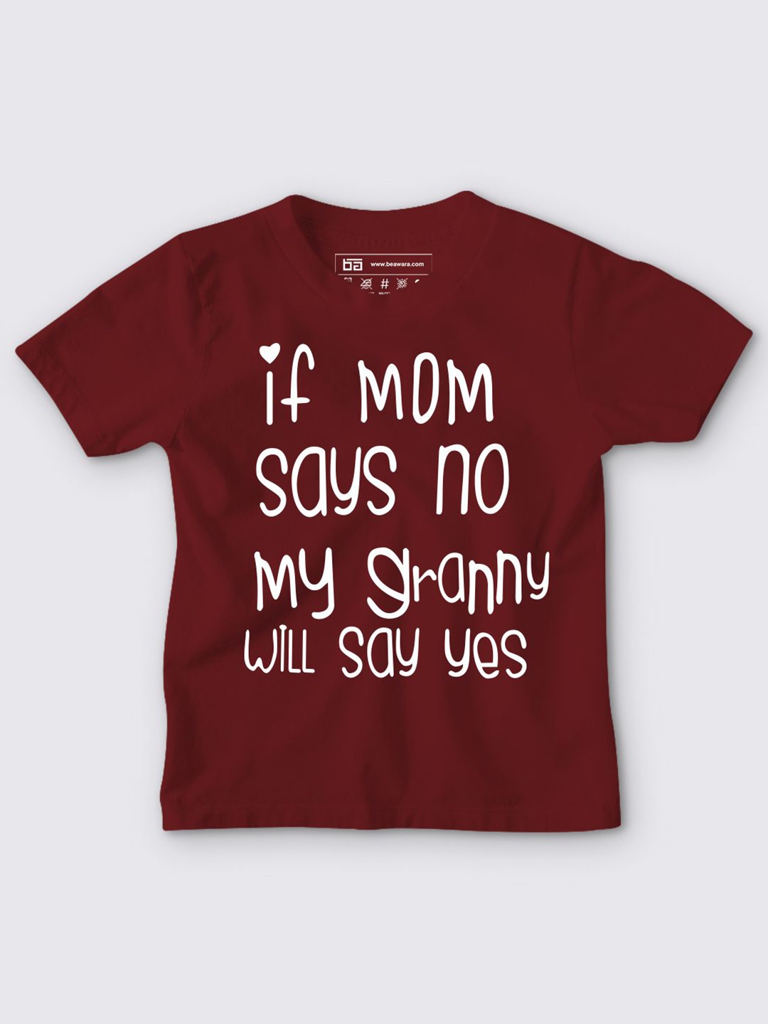 

BE AWARA Kids Maroon Philippine Brown Typography Printed T-shirt