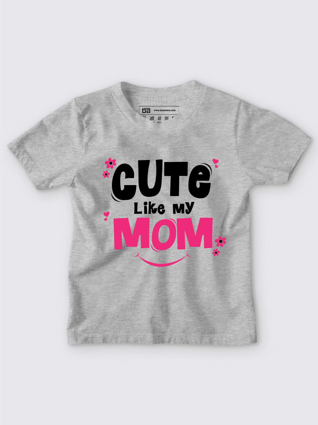 

BE AWARA Kids Grey Applique T-shirt