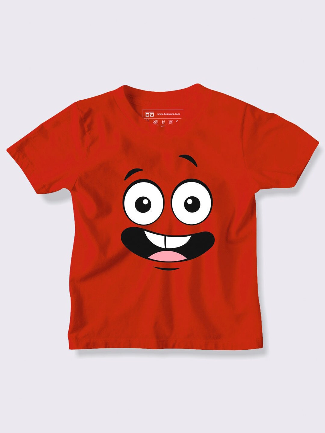 

BE AWARA Kids Red & lemon iced tea Printed T-shirt