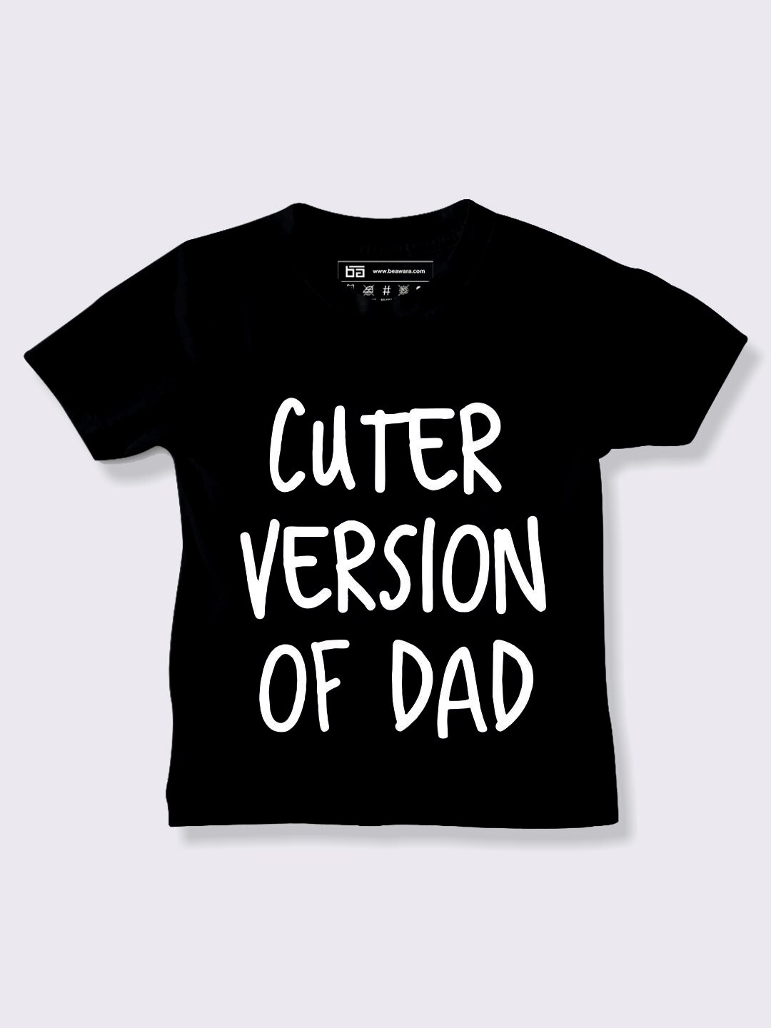 

BE AWARA Kids Black Printed Monochrome T-shirt