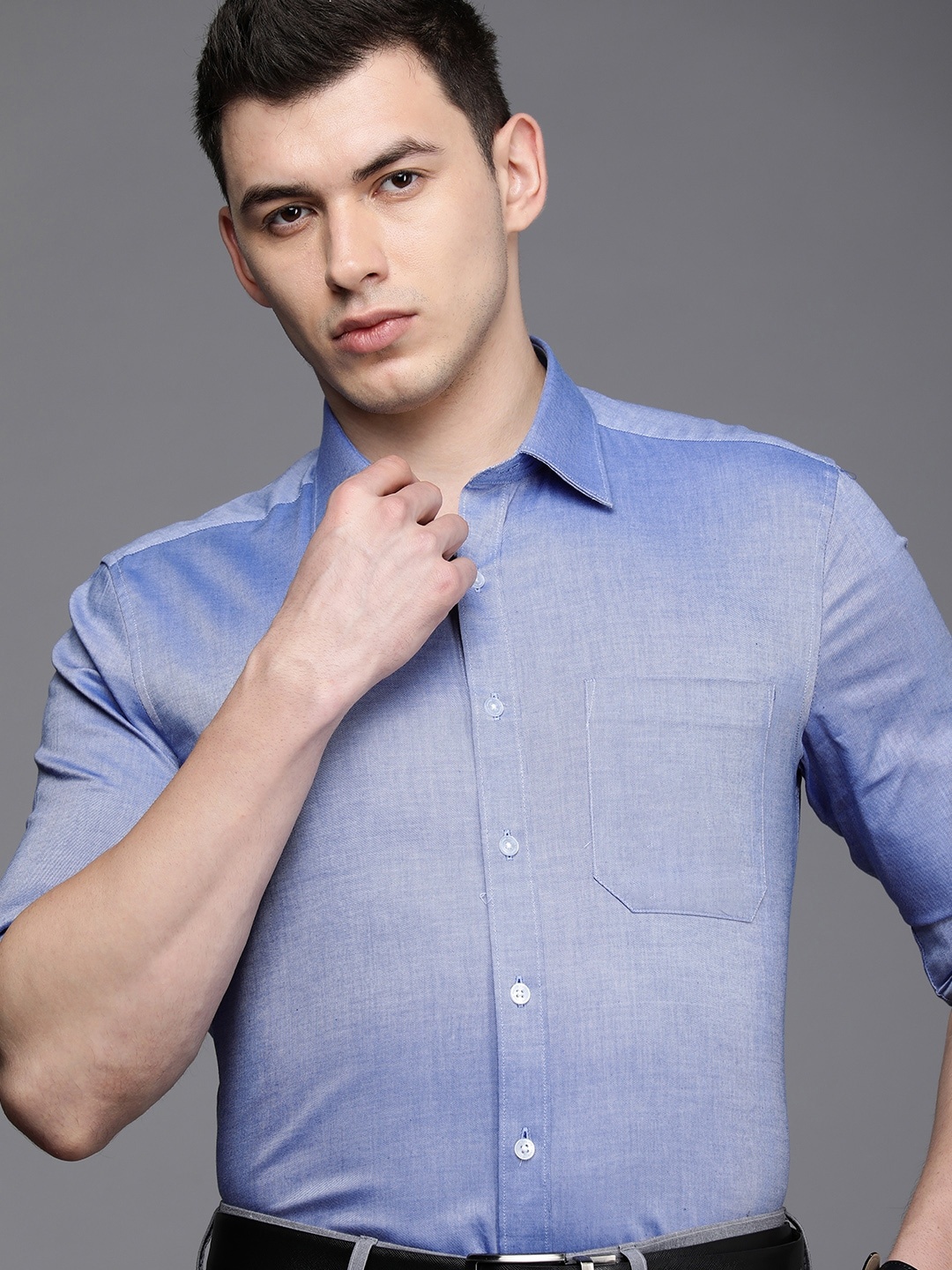 

Louis Philippe Men Blue Slim Fit Formal Shirt