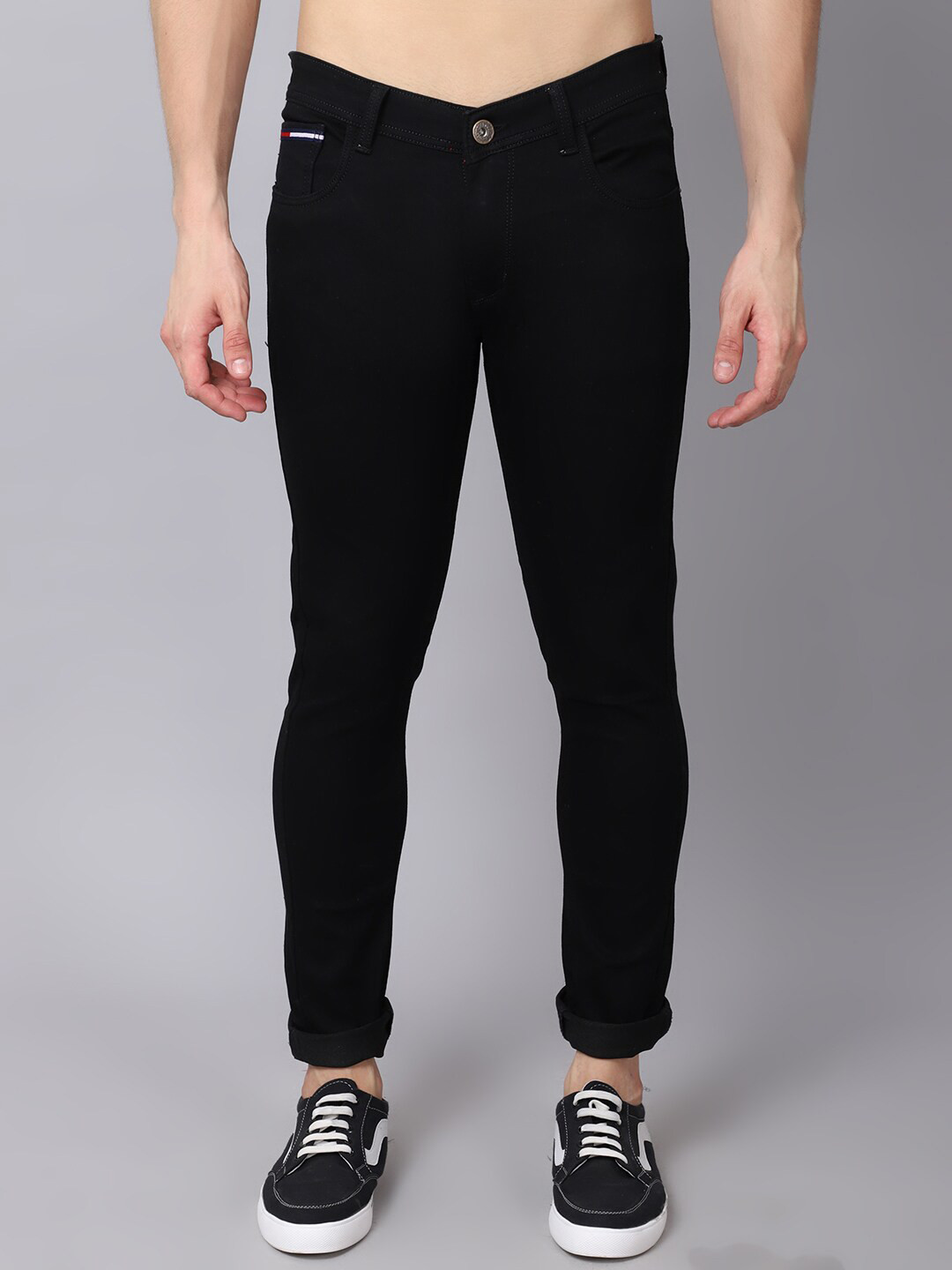 

Rodamo Men Black Slim Fit Stretchable Jeans