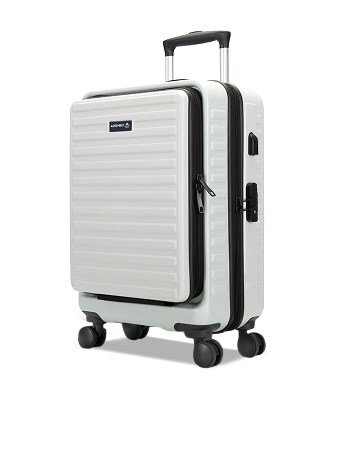 

Assembly Silver-Toned Textured Hard-Sided Cabin Trolley Bag 42 L