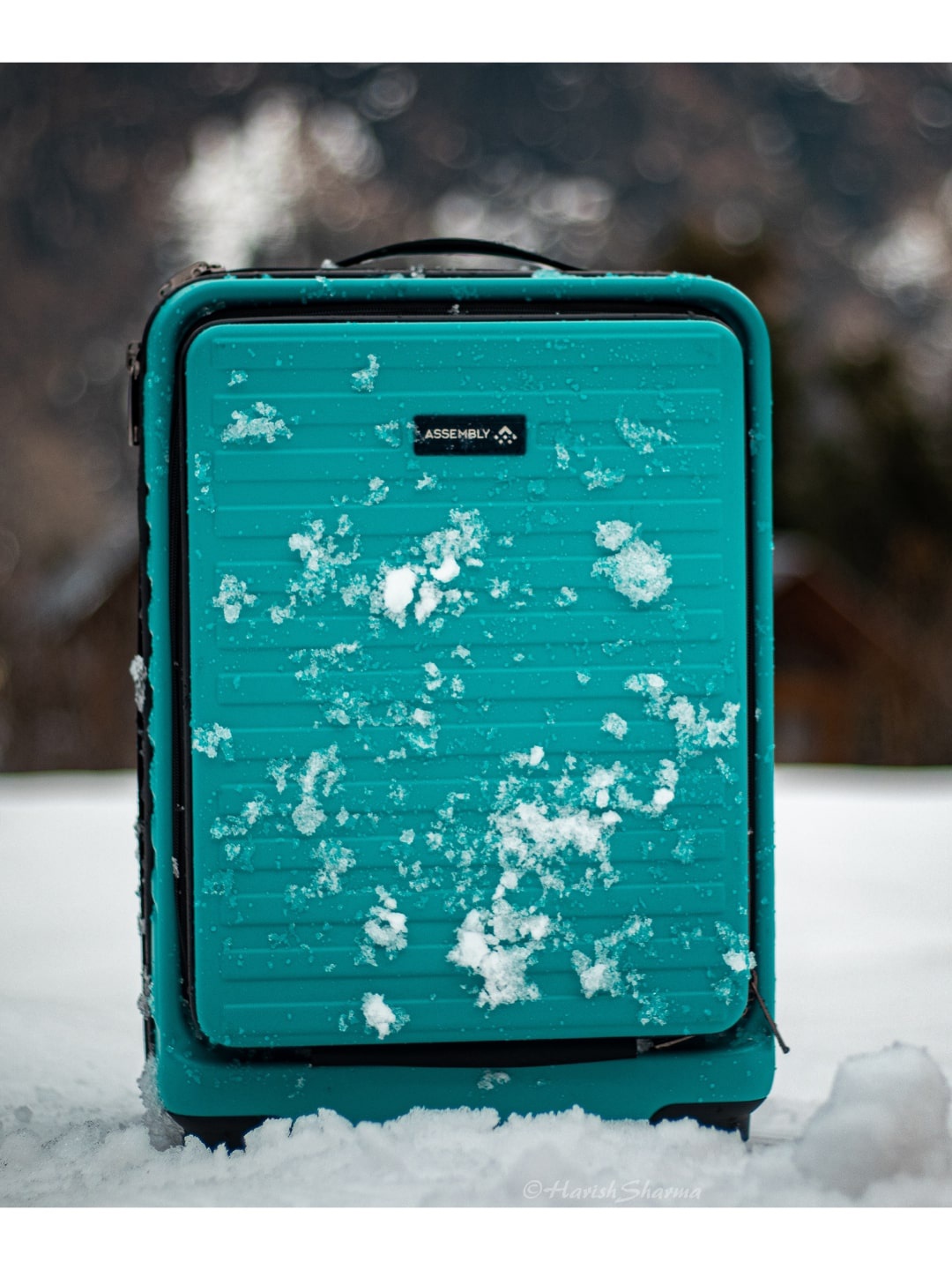 

Assembly Turquoise Blue Textured Hard-Sided Cabin Trolley Bag 42 L, Teal