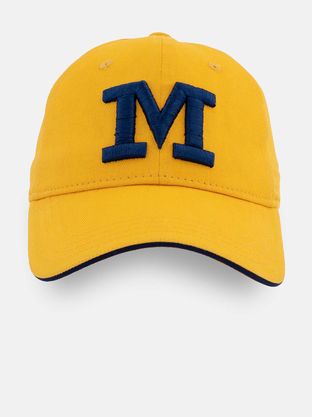 

Status Quo Men Yellow Embroidered Cotton Baseball Cap