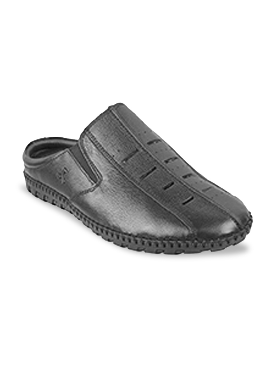 

Mochi Men Black Leather Shoe-Style Sandals