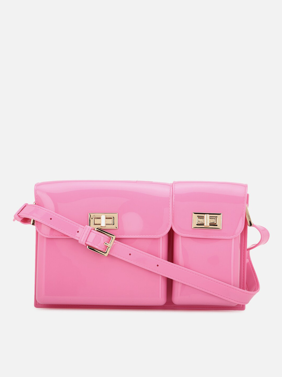

FOREVER 21 Pink PU Structured Sling Bag with Bow Detail