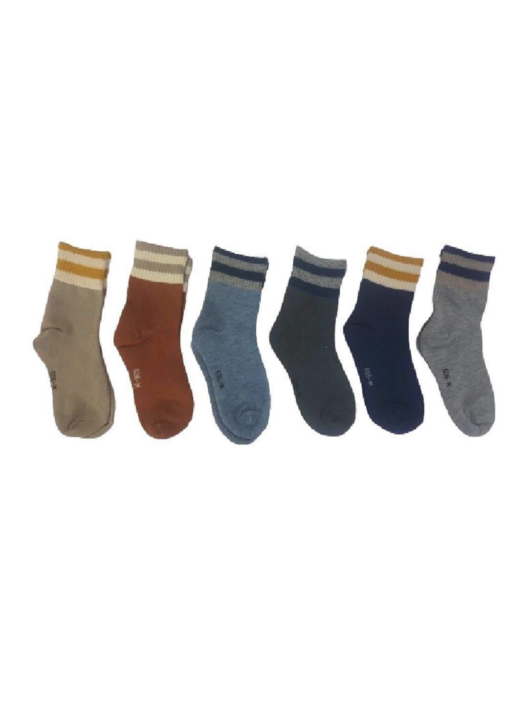 

Camey Kids Pack of 6 Cotton Printed Ankle-Length Socks, Multi