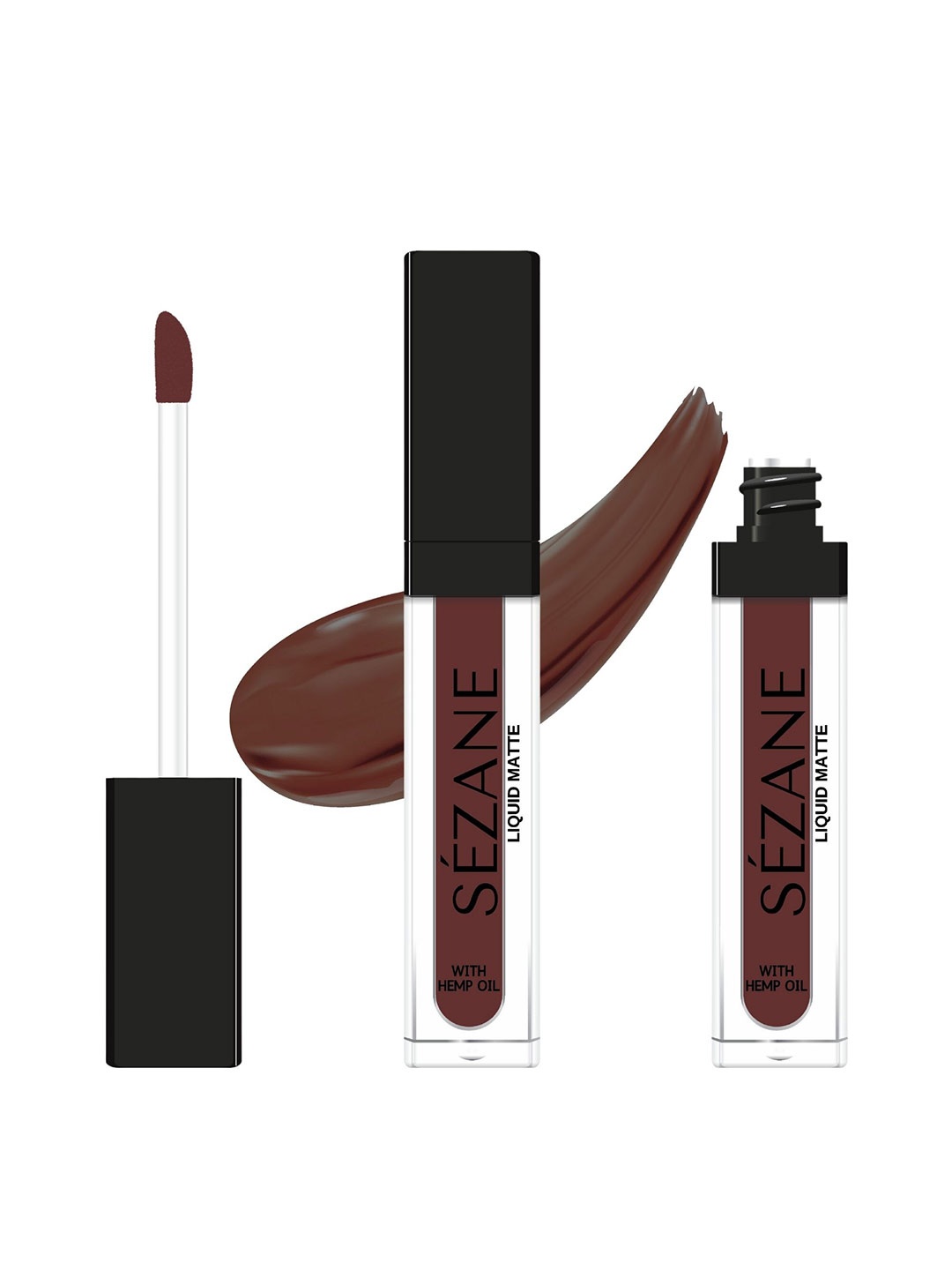 

SEZANE Waterproof Liquid Matte Lipstick with Hemp Oil & Vitamin E 5g - Anne Boleyn Hazel, Brown