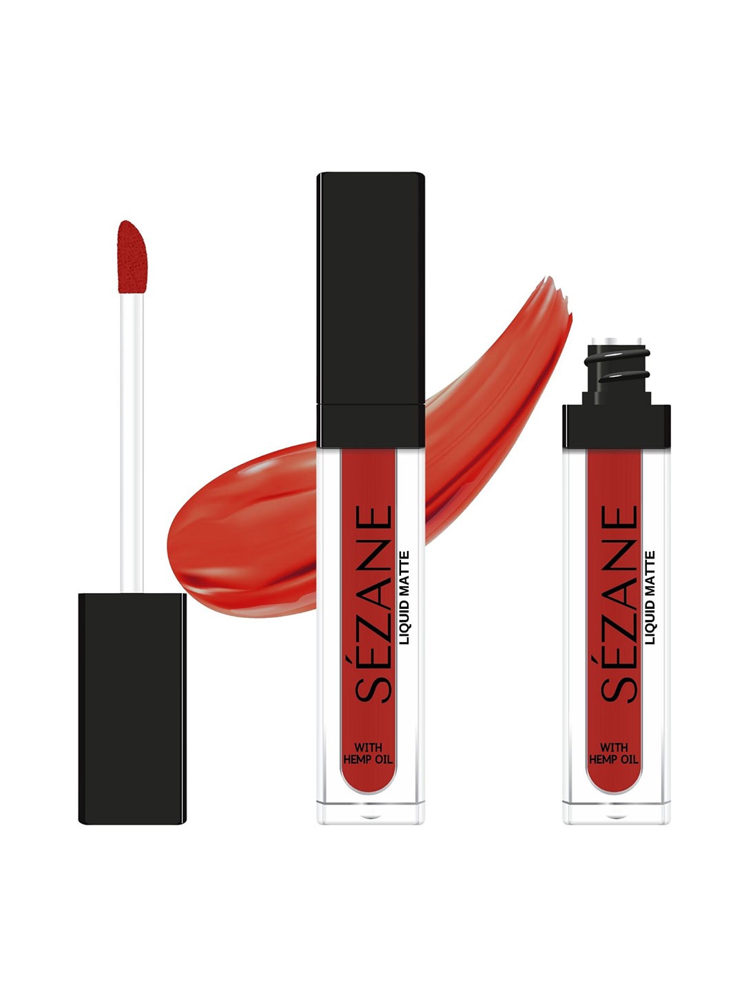 

SEZANE Waterproof Liquid Matte Lipstick with Hemp Oil 5 g - Nefertiti Auburn LLP05, Red