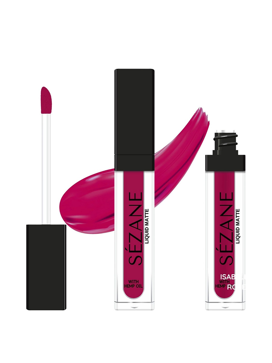 

SEZANE Waterproof Liquid Matte Lipstick with Hemp Oil 5 g - Isabella Rose LLP06, Pink
