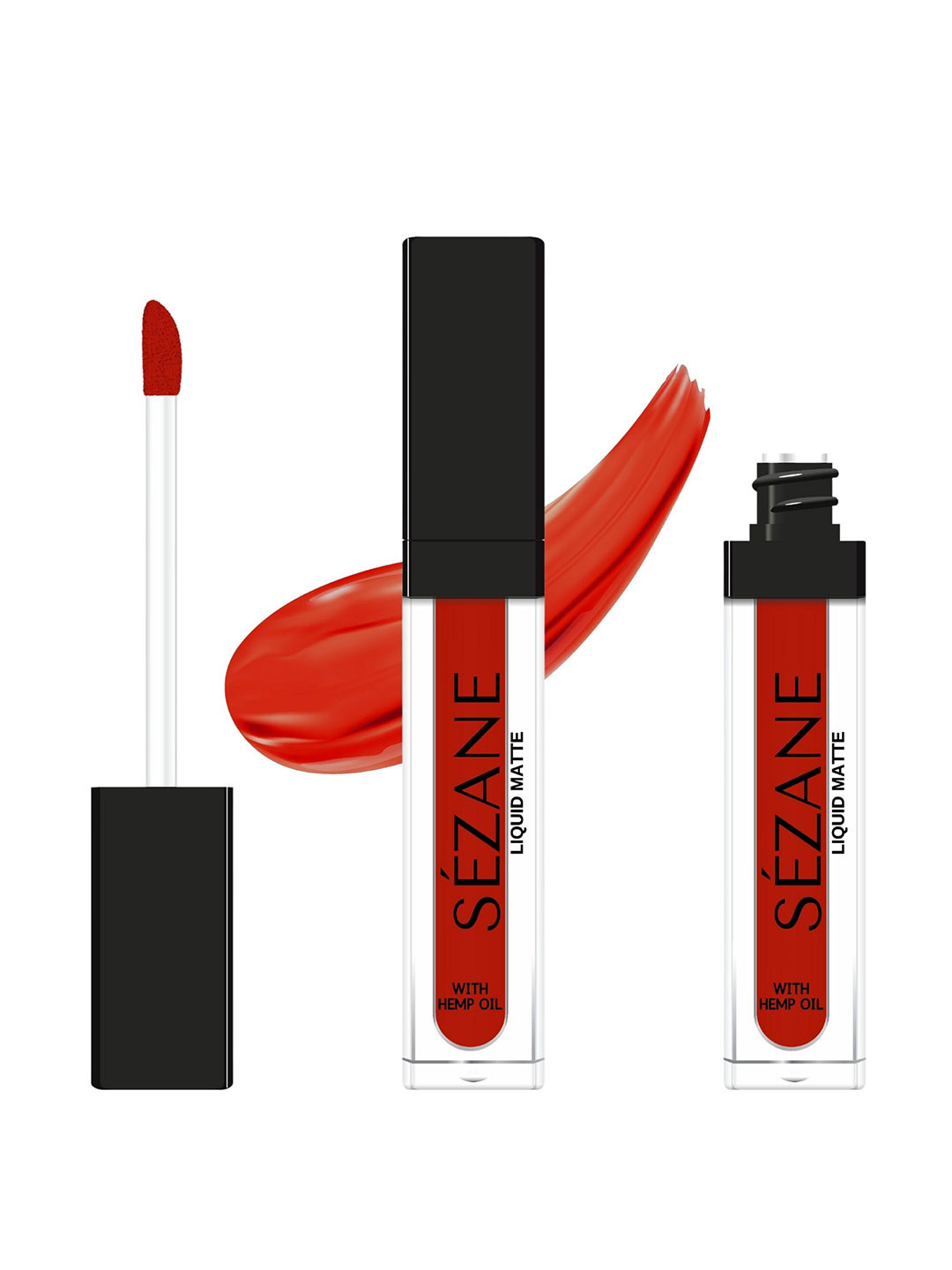 

SEZANE Waterproof Liquid Matte Lipstick with Hemp Oil 5 g - Diana's Flame LLP08, Orange