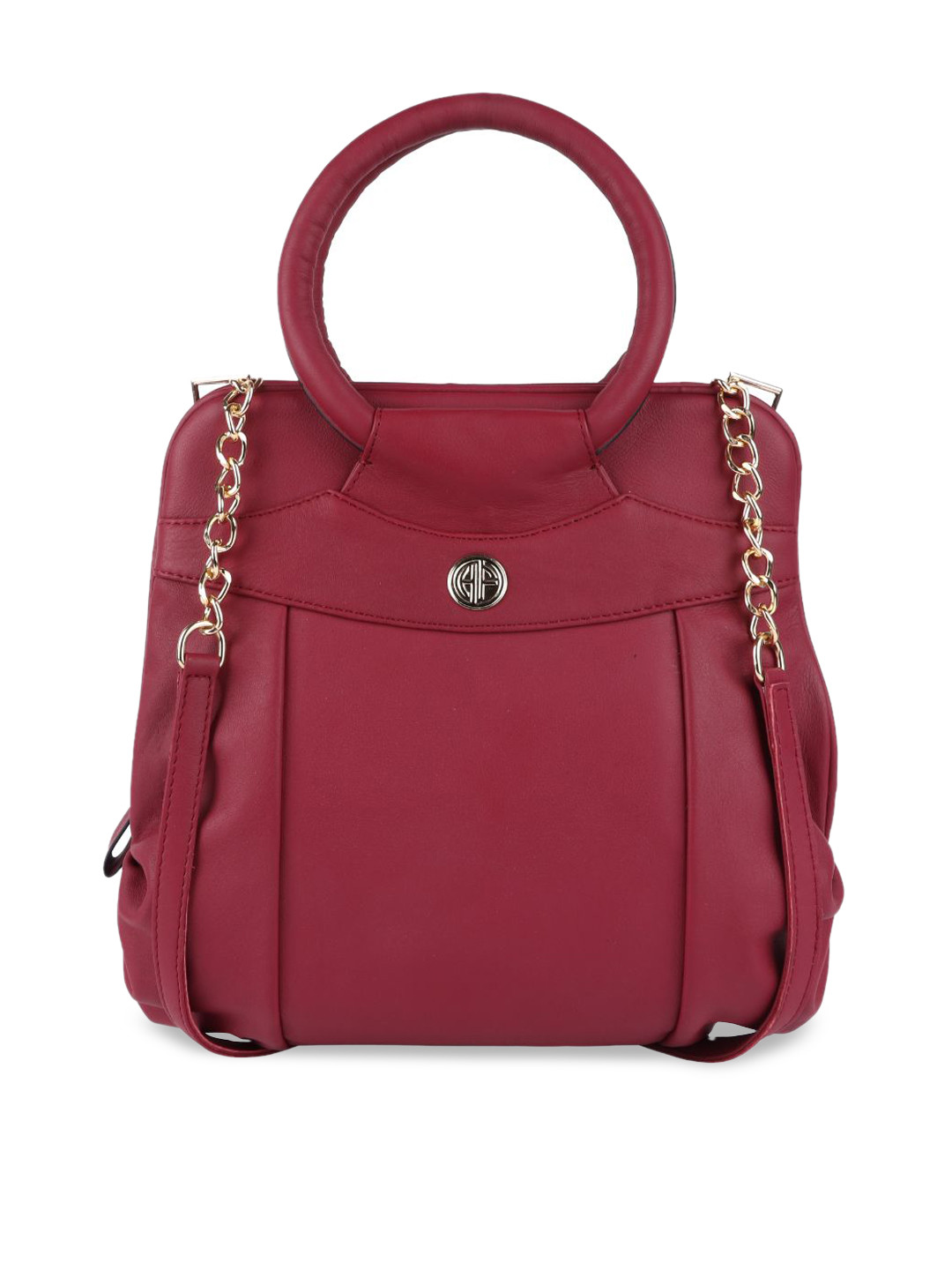 

HAMMONDS FLYCATCHER Pink Leather Structured Handheld Bag with Tasselled