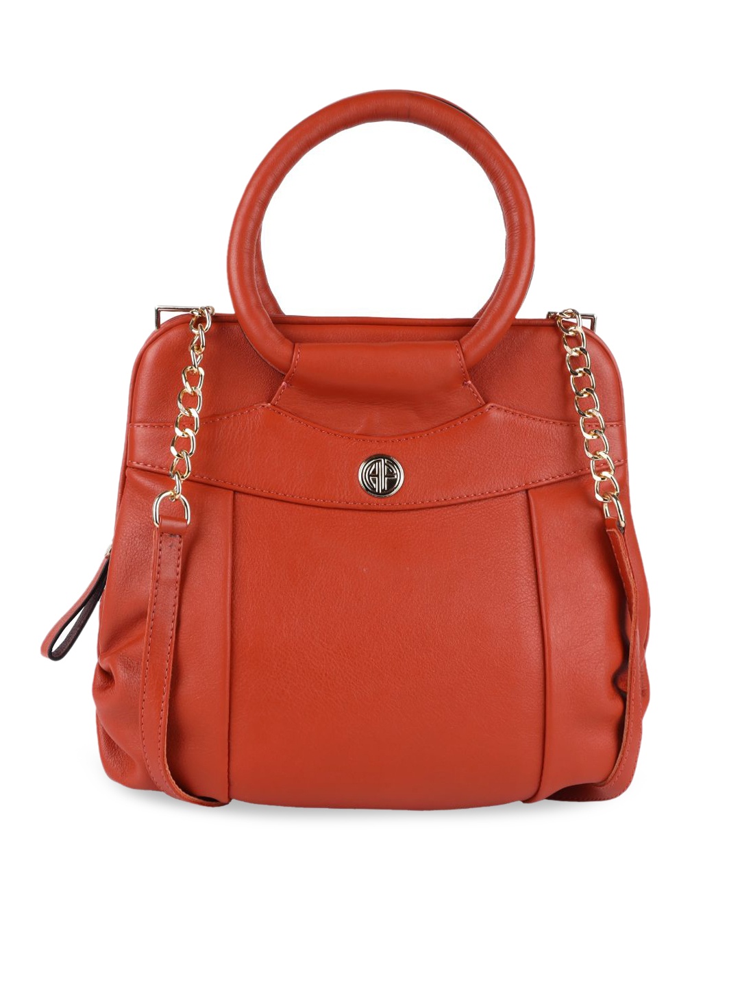 

HAMMONDS FLYCATCHER Orange Leather Structured Handheld Bag