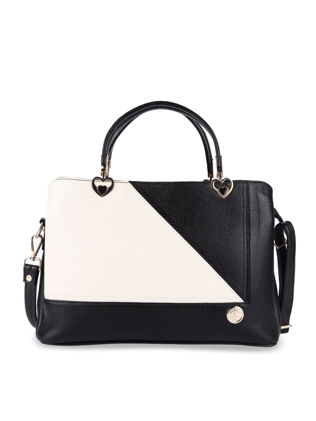 

HAMMONDS FLYCATCHER Black Colourblocked Leather Oversized Shopper Handheld Bag