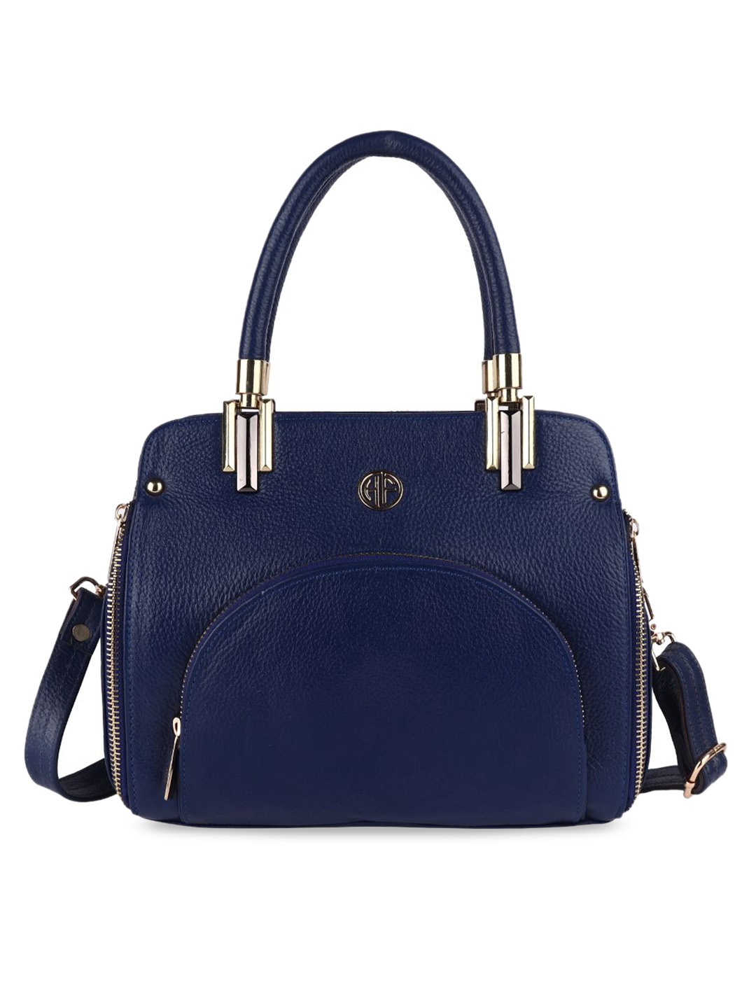 

HAMMONDS FLYCATCHER Blue Leather Structured Handheld Bag