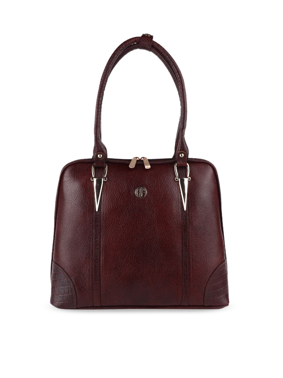 

HAMMONDS FLYCATCHER Brown Leather Structured Shoulder Bag with Tasselled
