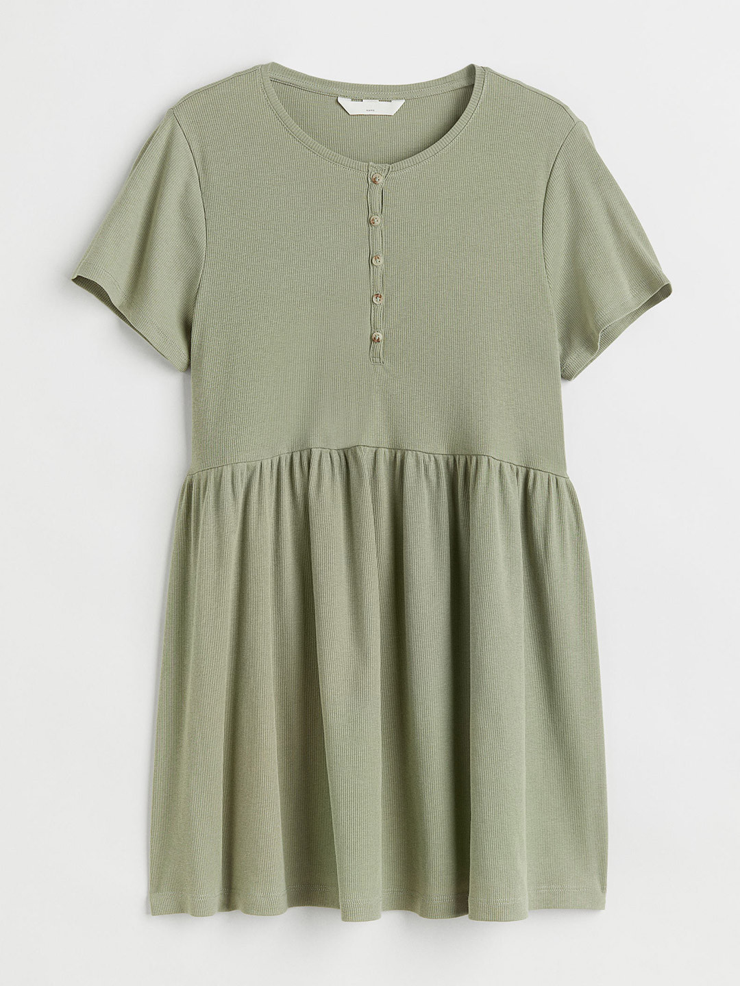 

H&M Women MAMA Sage Green Ribbed Top