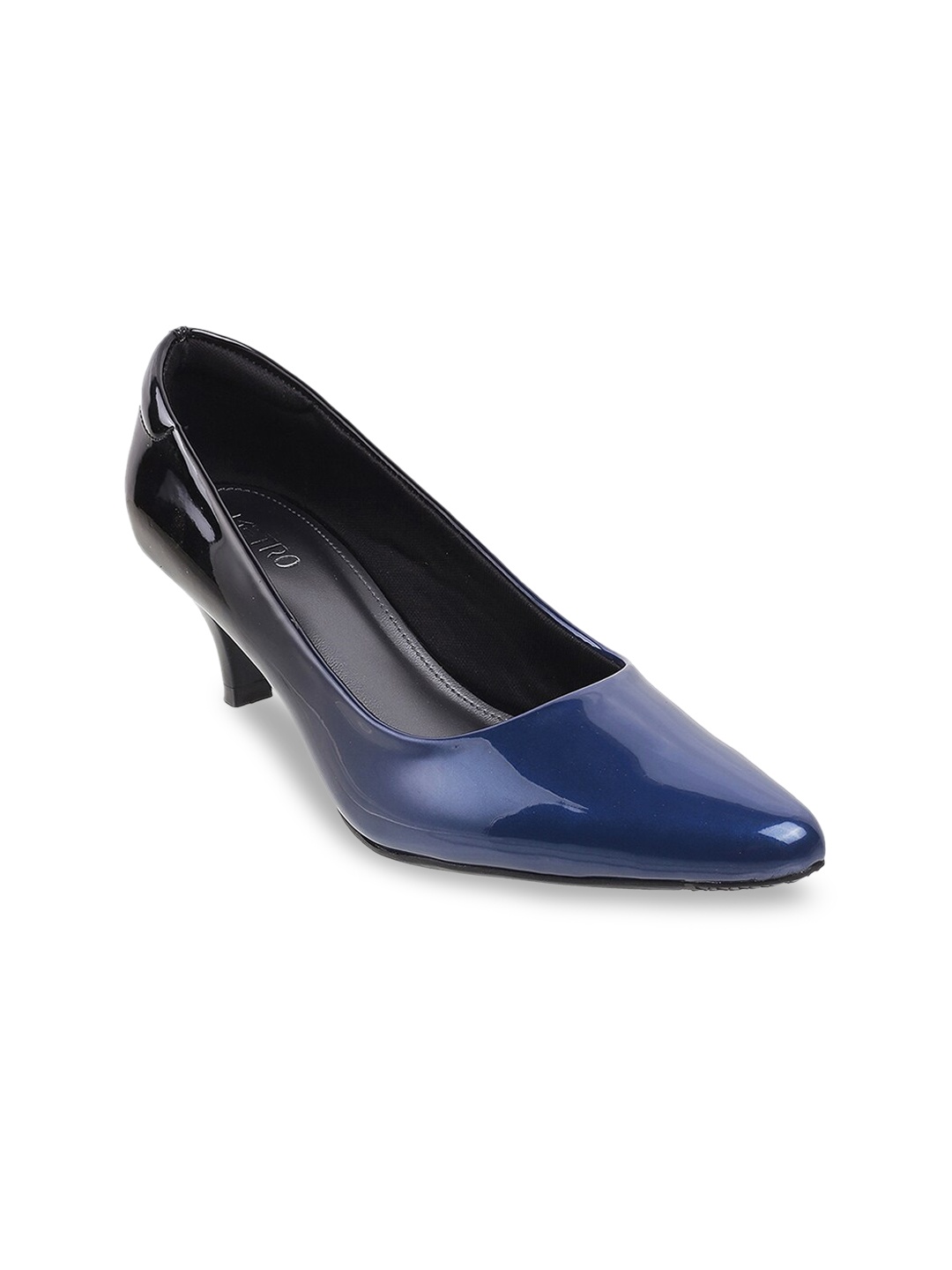 

Metro Blue Colourblocked Kitten Pumps