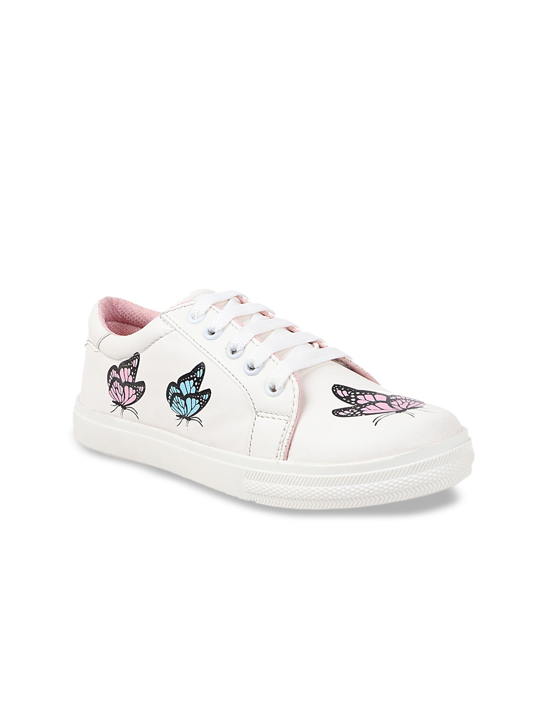 

Shoetopia Women White Printed Sneakers