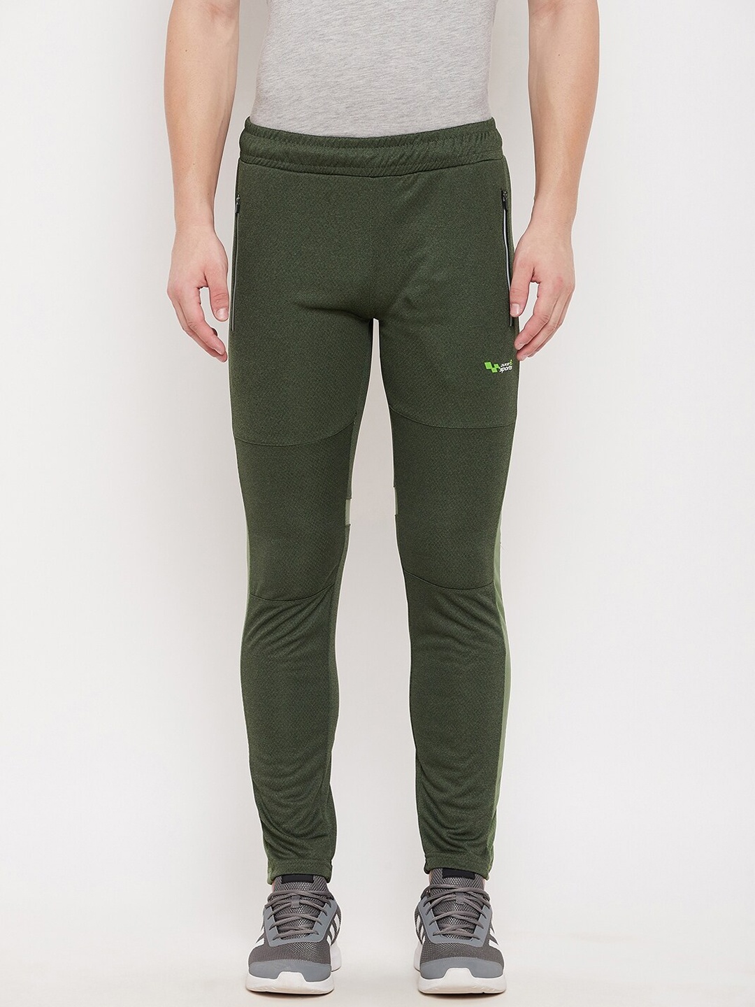 

Duke Men Olive Green Solid Regular-Fit Pure Cotton Track Pants