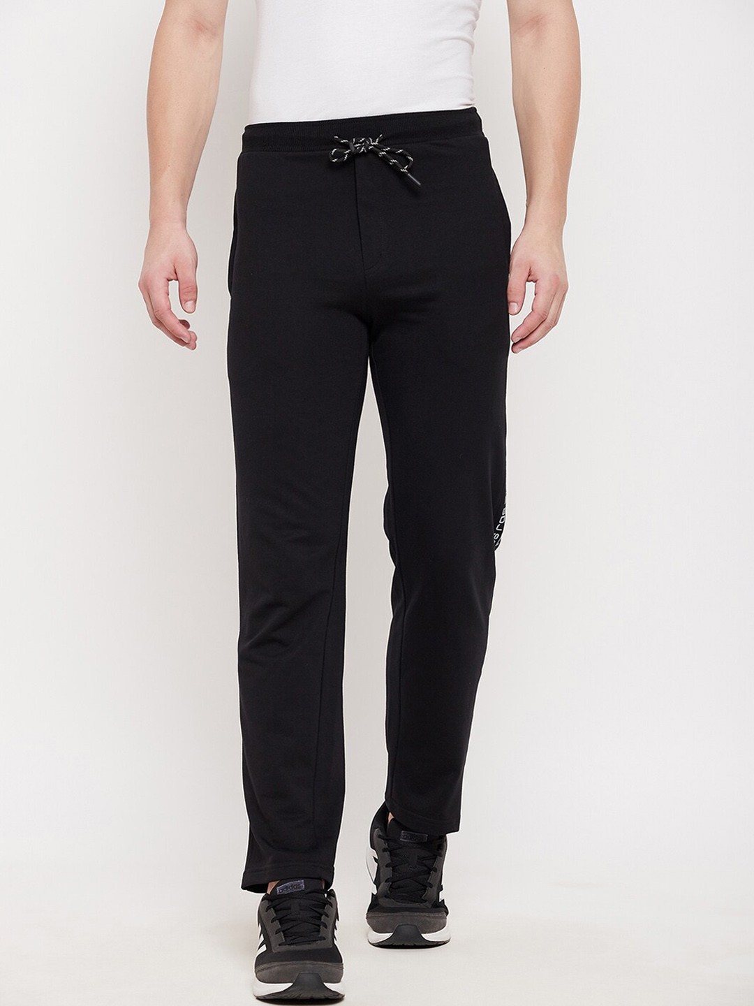 

Duke Men Black Solid Cotton Track Pants