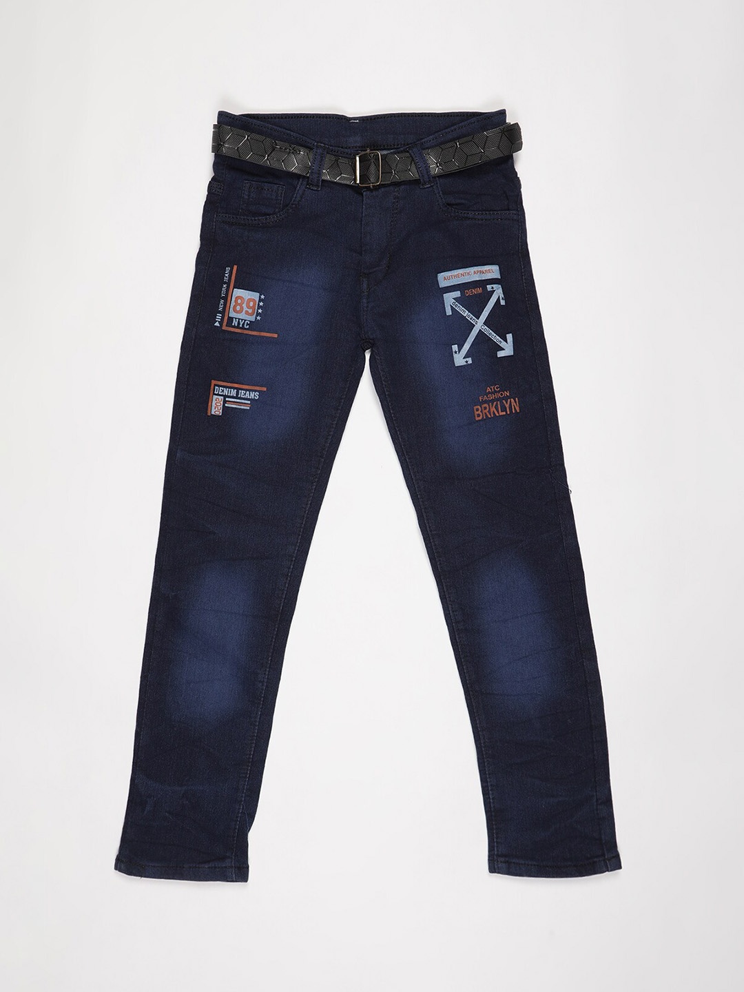 

V2 Value & Variety Boys Blue Low Distress Light Fade Jeans