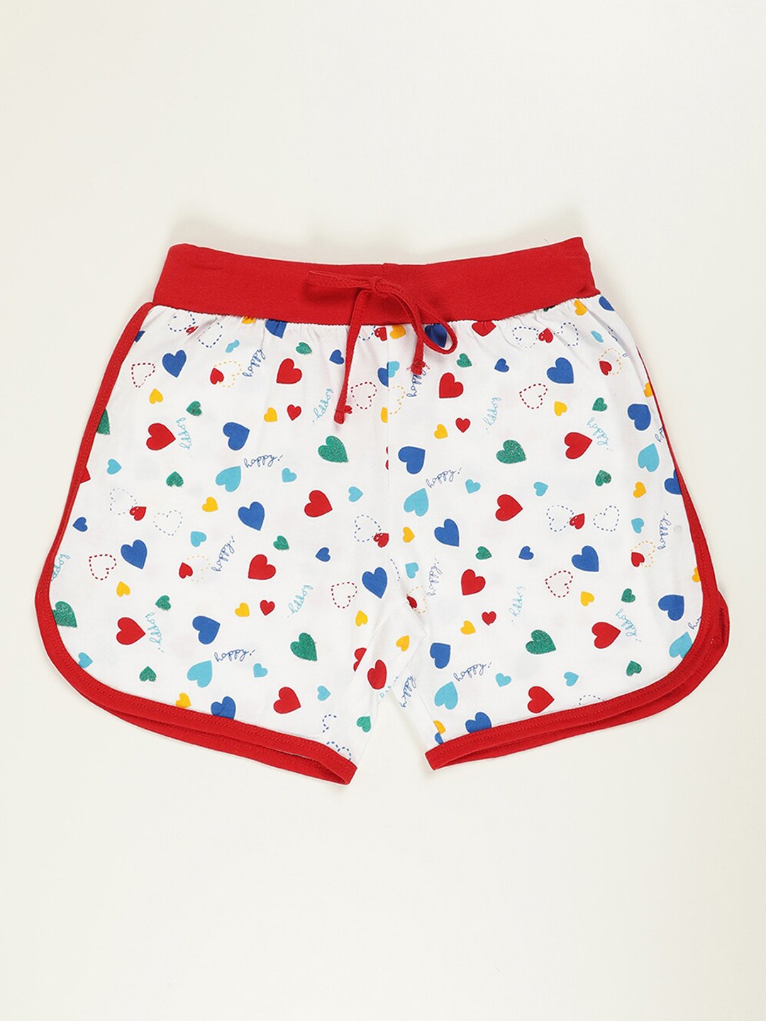 

V2 Value & Variety Girls Red Printed Shorts