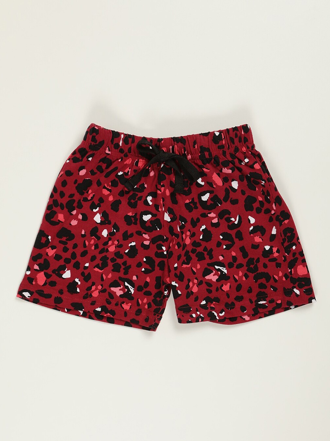 

V2 Value & Variety Girls Maroon Floral Printed Shorts