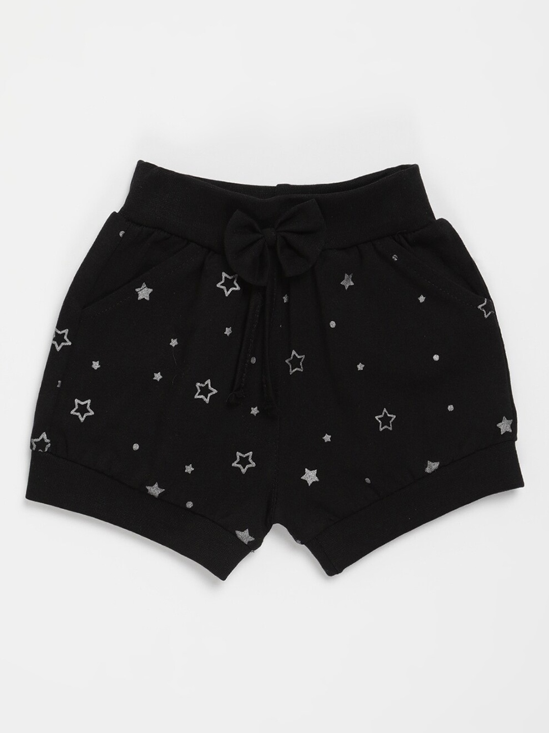 

V2 Value & Variety Girls Black Printed Shorts