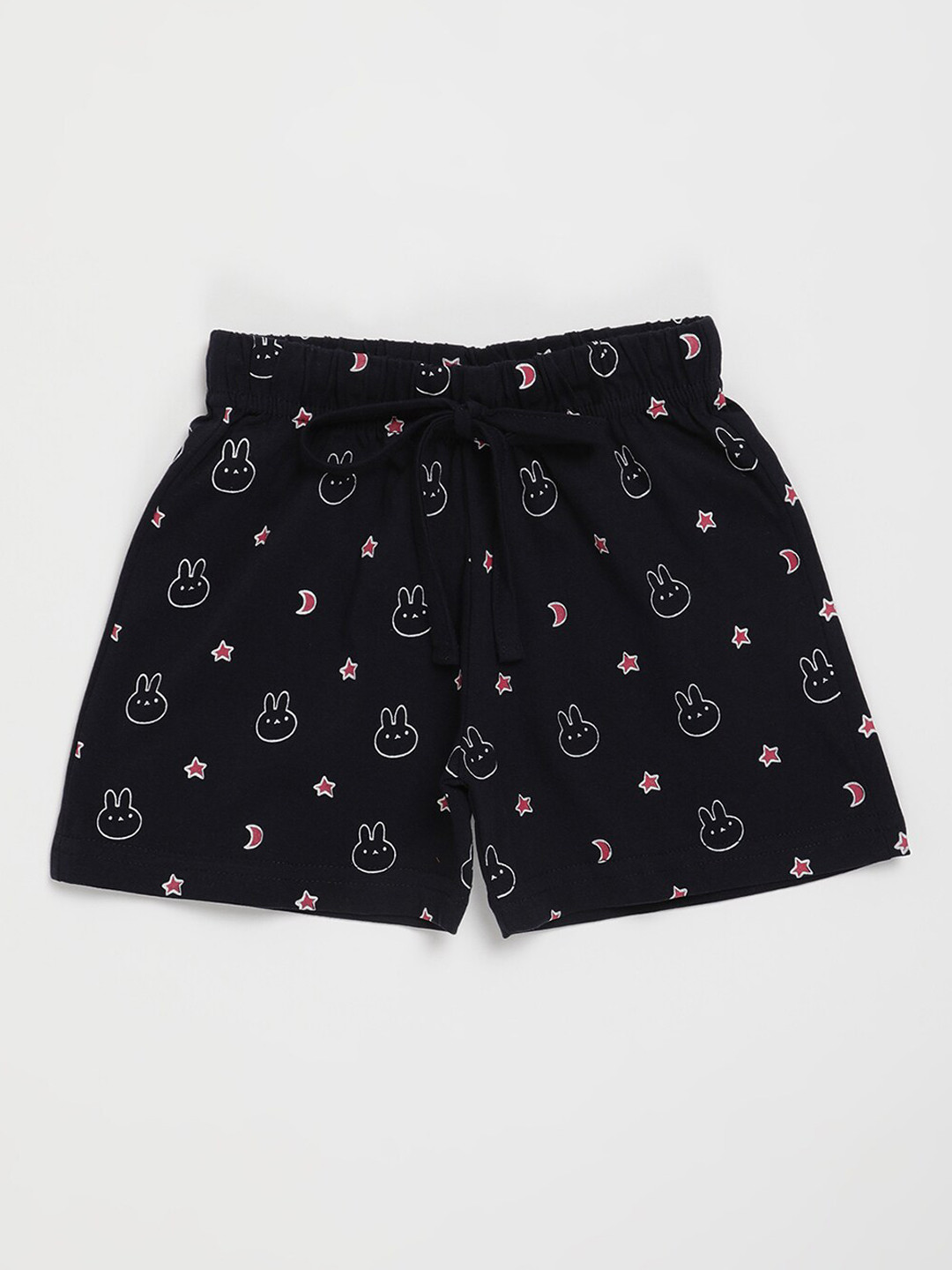 

V2 Value & Variety Girls Navy Blue Printed Shorts