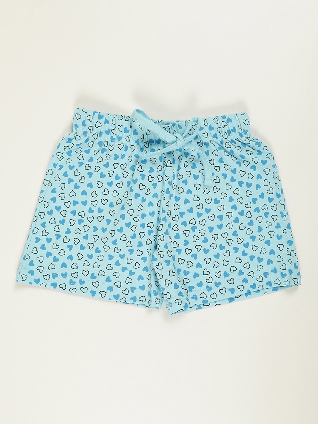 

V2 Value & Variety Girls Blue Conversational Printed Shorts