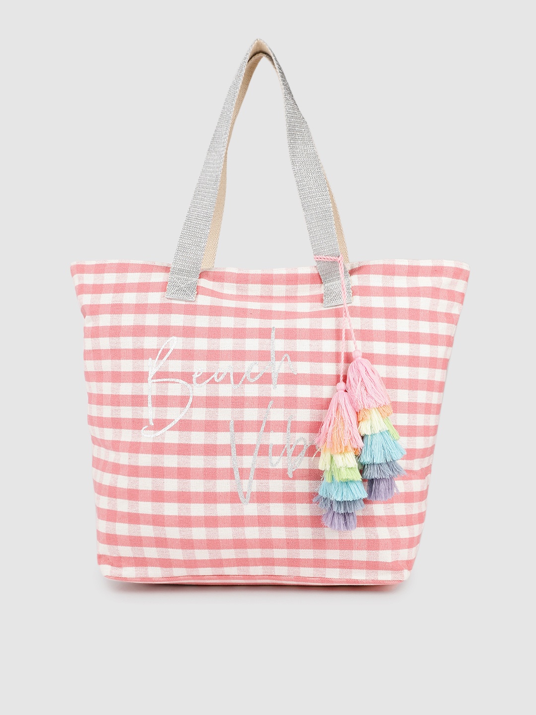 

Accessorize Pink Checked Shoulder Bag