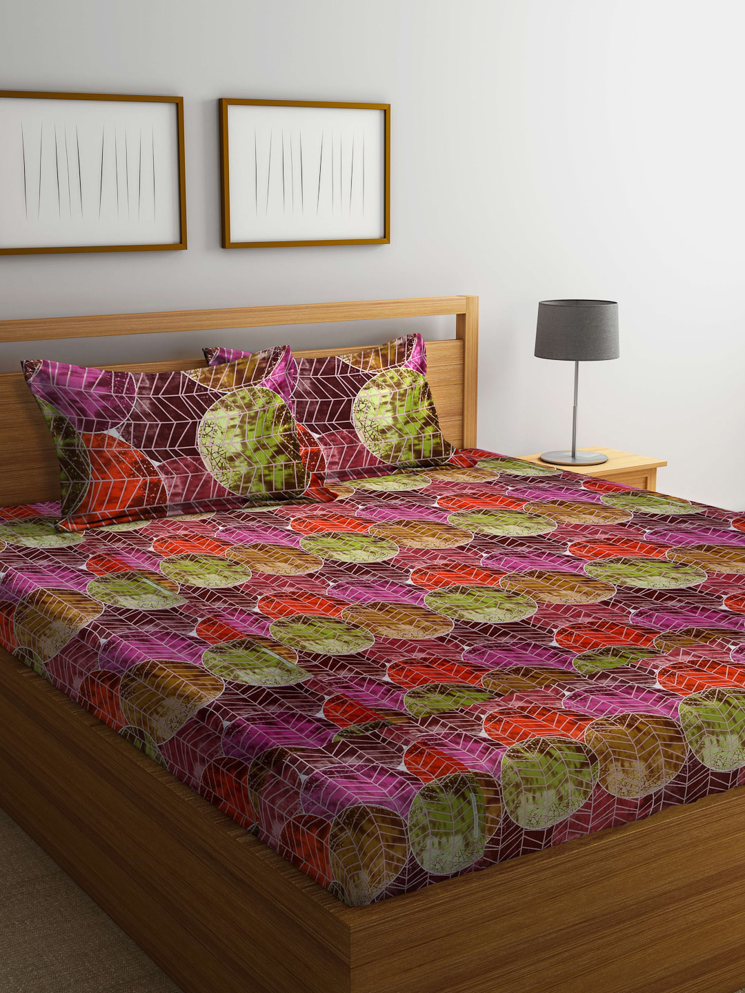 

BOMBAY DYEING Unisex Orange Bedsheets