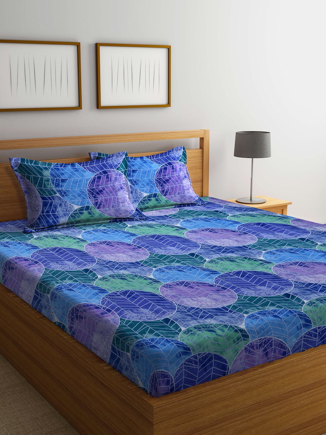 

BOMBAY DYEING Unisex Blue Bedsheets