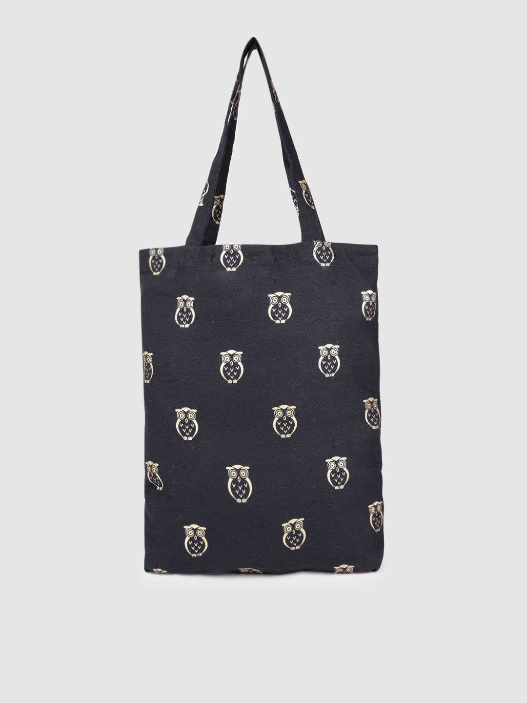

Accessorize Women Navy Blue Printed Structured Tote Bag