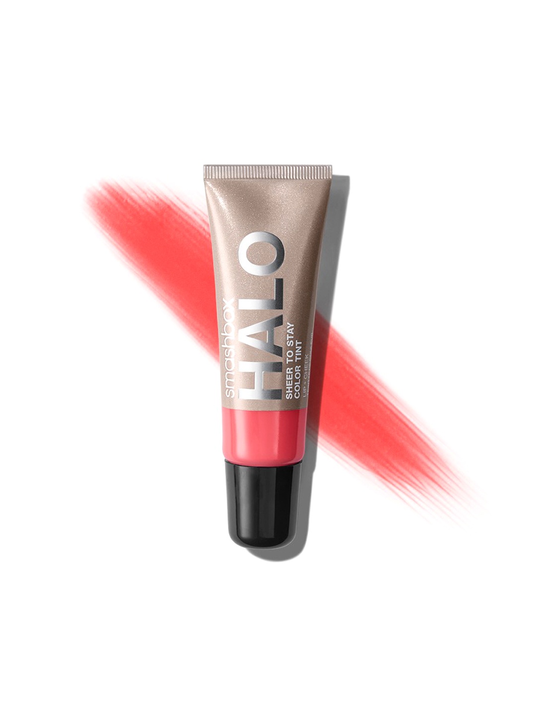 

Smashbox Halo Sheer To Stay Lip + Cheek Tint with Sunflower & Jojoba Oil 10ml - Mai Tai, Coral