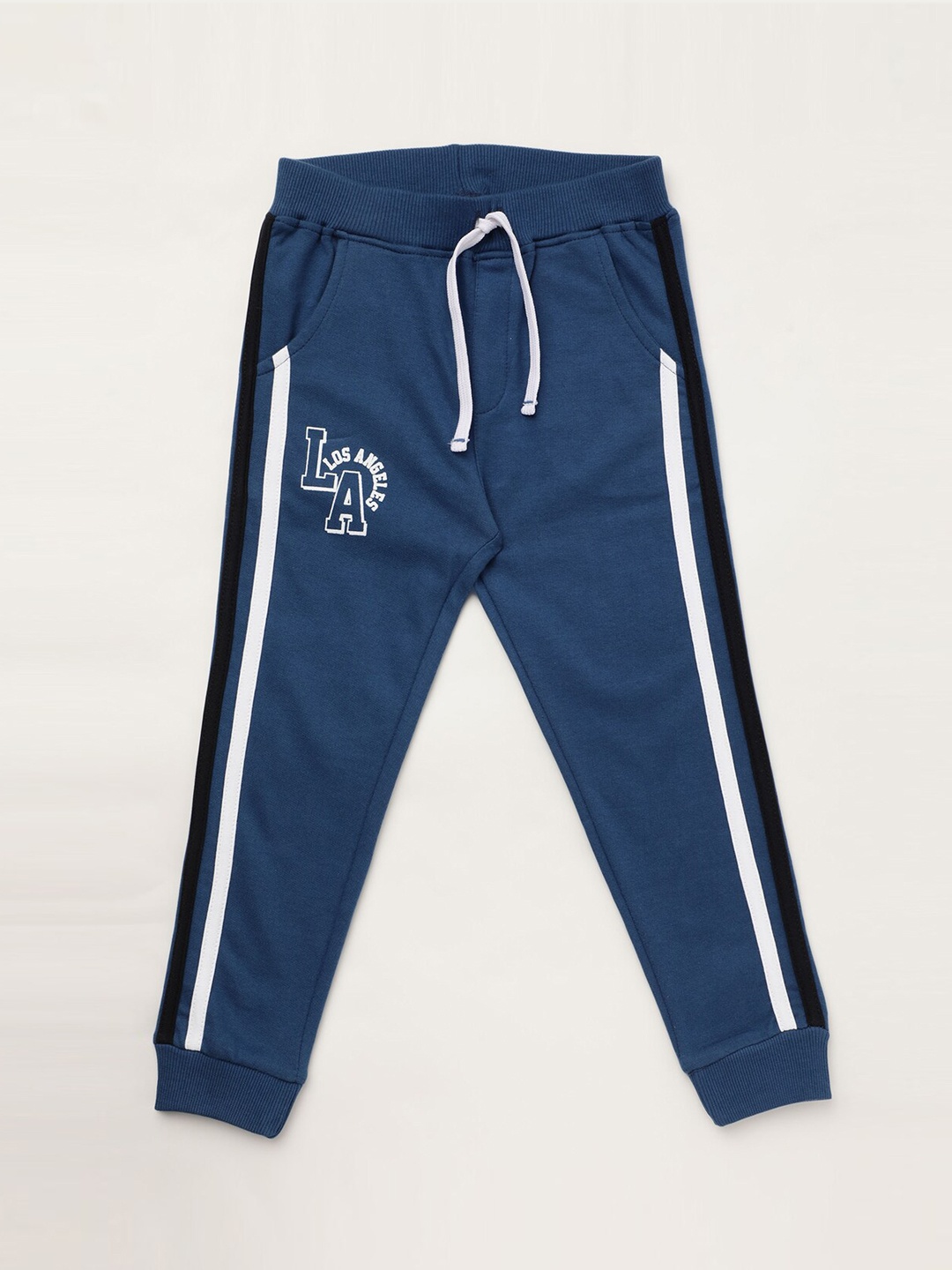 

R&B Boys Blue Solid Cotton Joggers