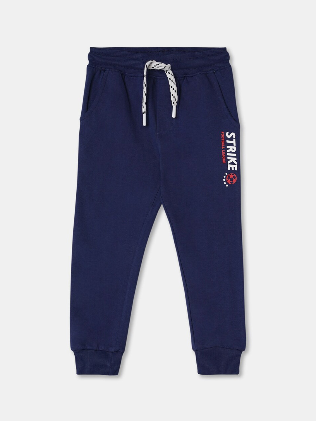 

R&B Boys Navy Blue Solid Joggers