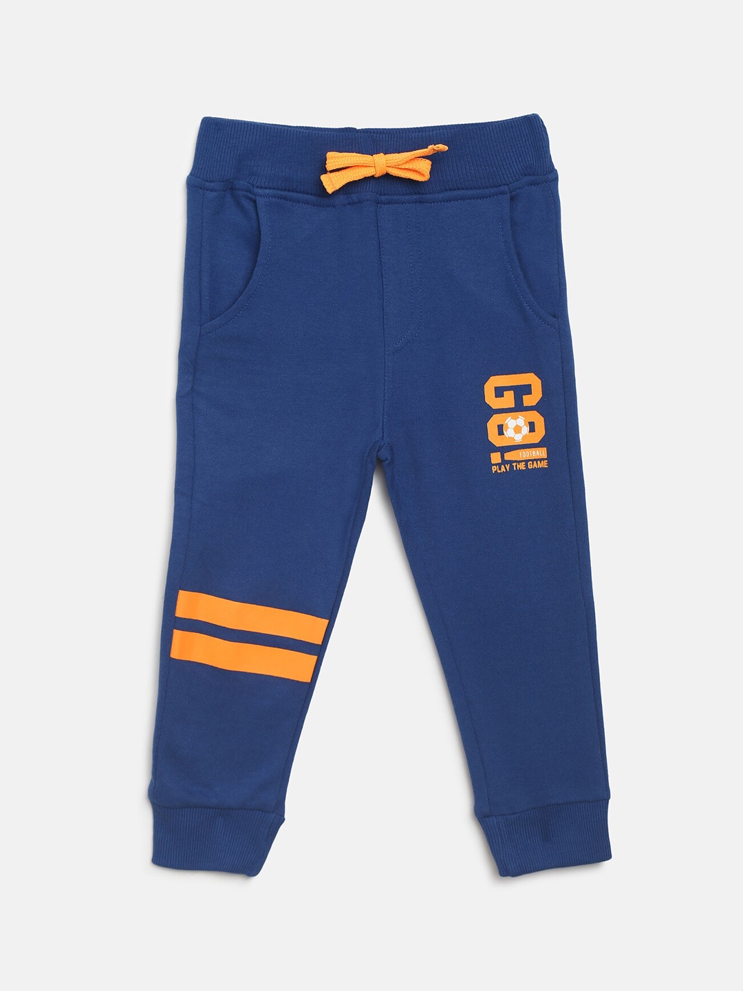 

R&B Infant Boys Blue Solid Cotton Joggers