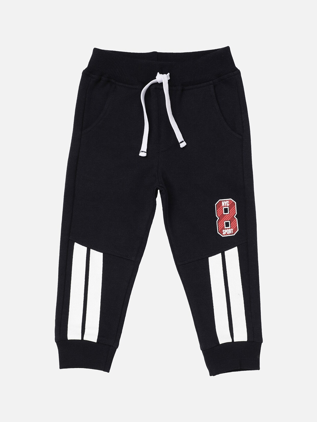 

R&B Infant Boys Blue Solid Cotton Joggers