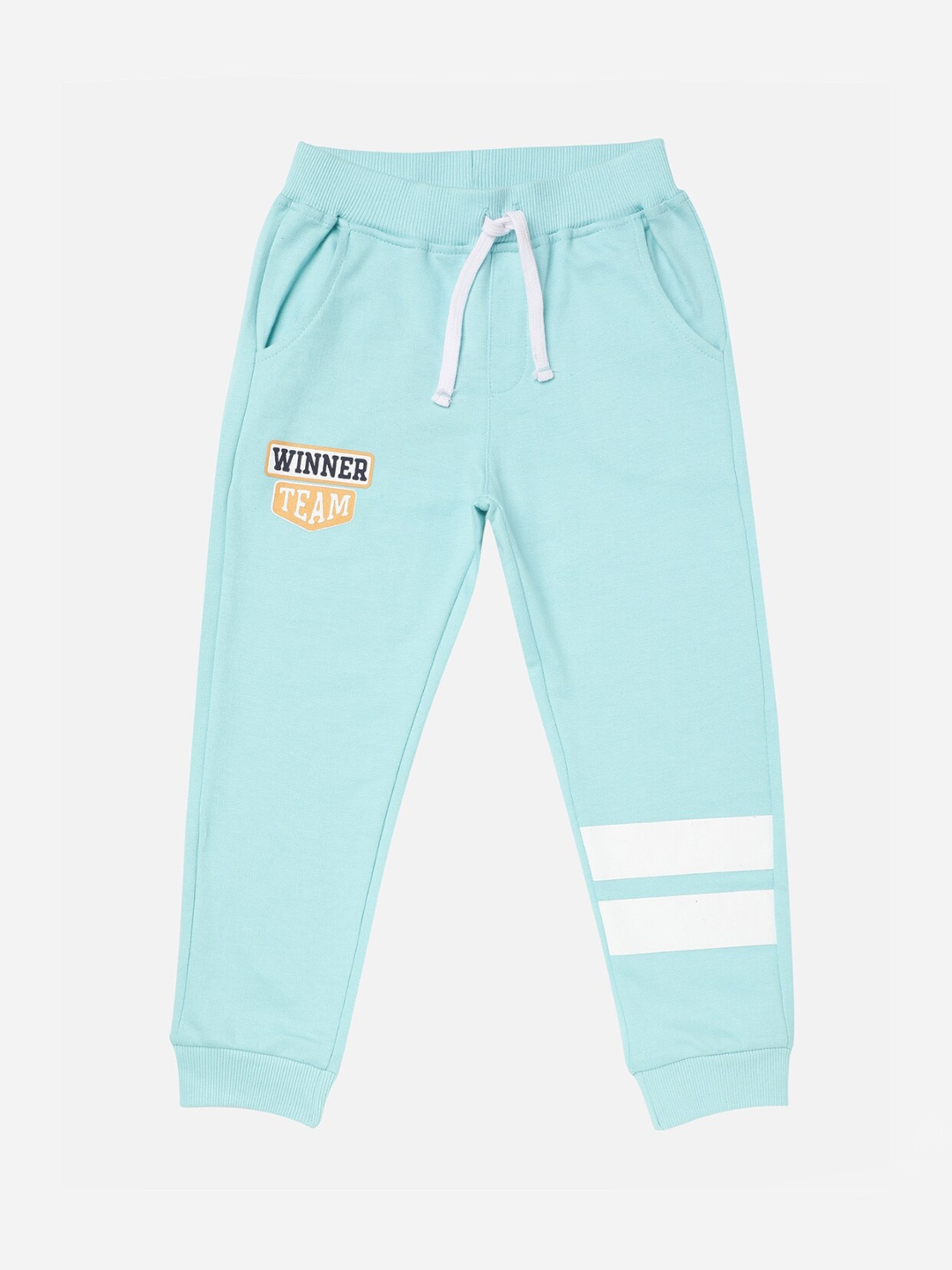 

R&B Boys Blue Solid Cotton Joggers