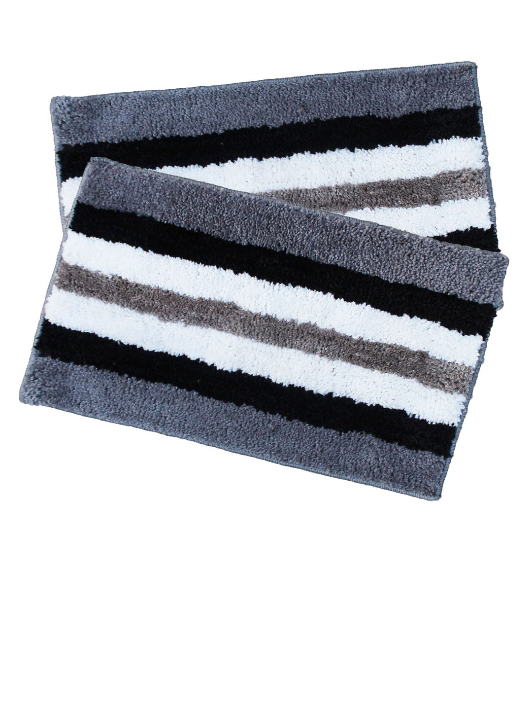 

LUXEHOME INTERNATIONAL Pack of 2 Grey Striped Anti-Skid Doormats