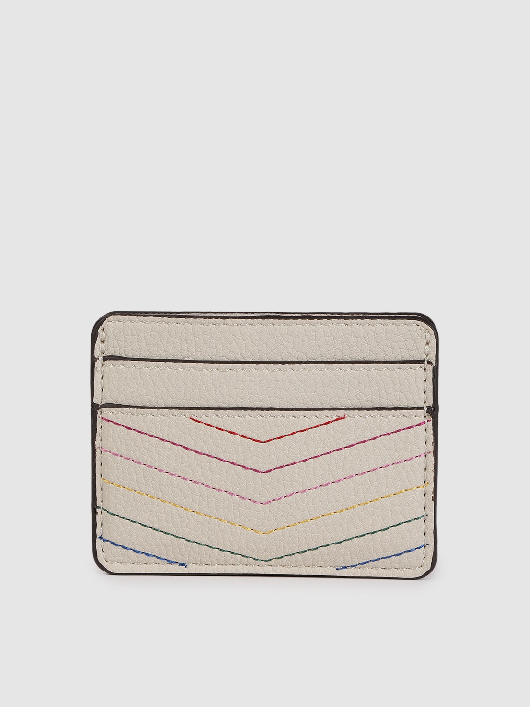 

Accessorize Women Off White PU Card Holder