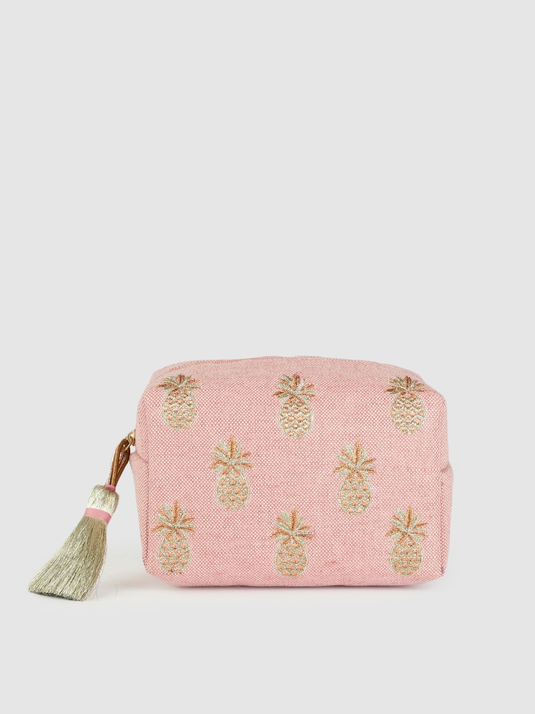 

Accessorize WomenPink Embroidered Makeup Bag, Pink