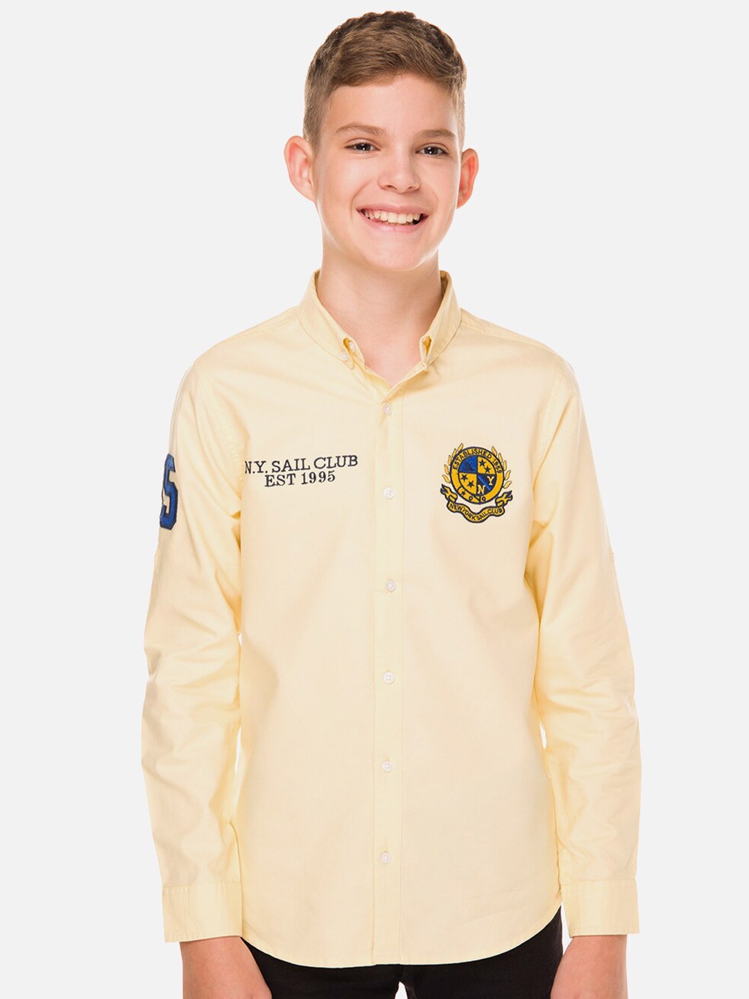 

R&B Boys Yellow Casual Shirt