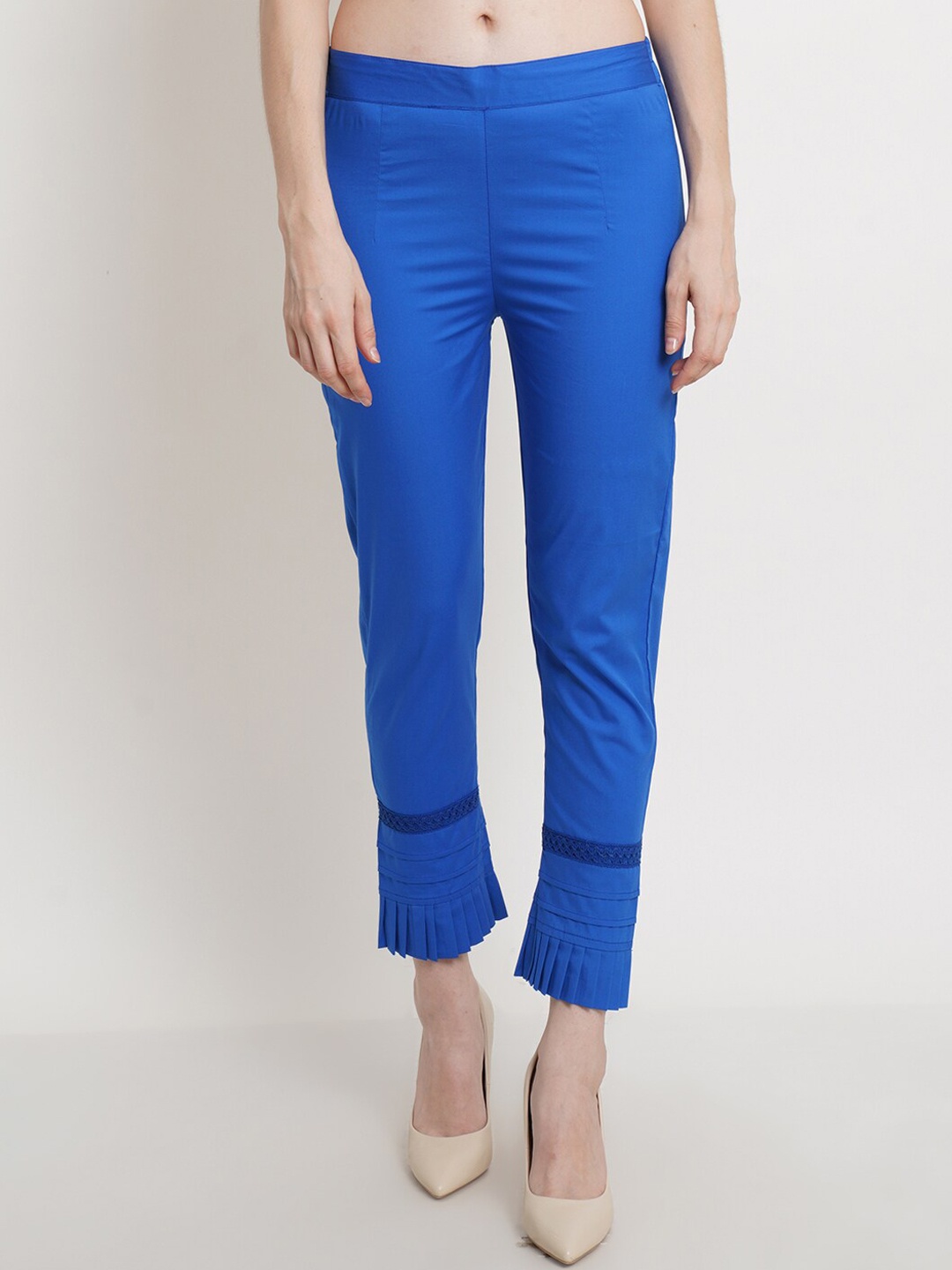 

Popwings Women Blue Smart Trousers