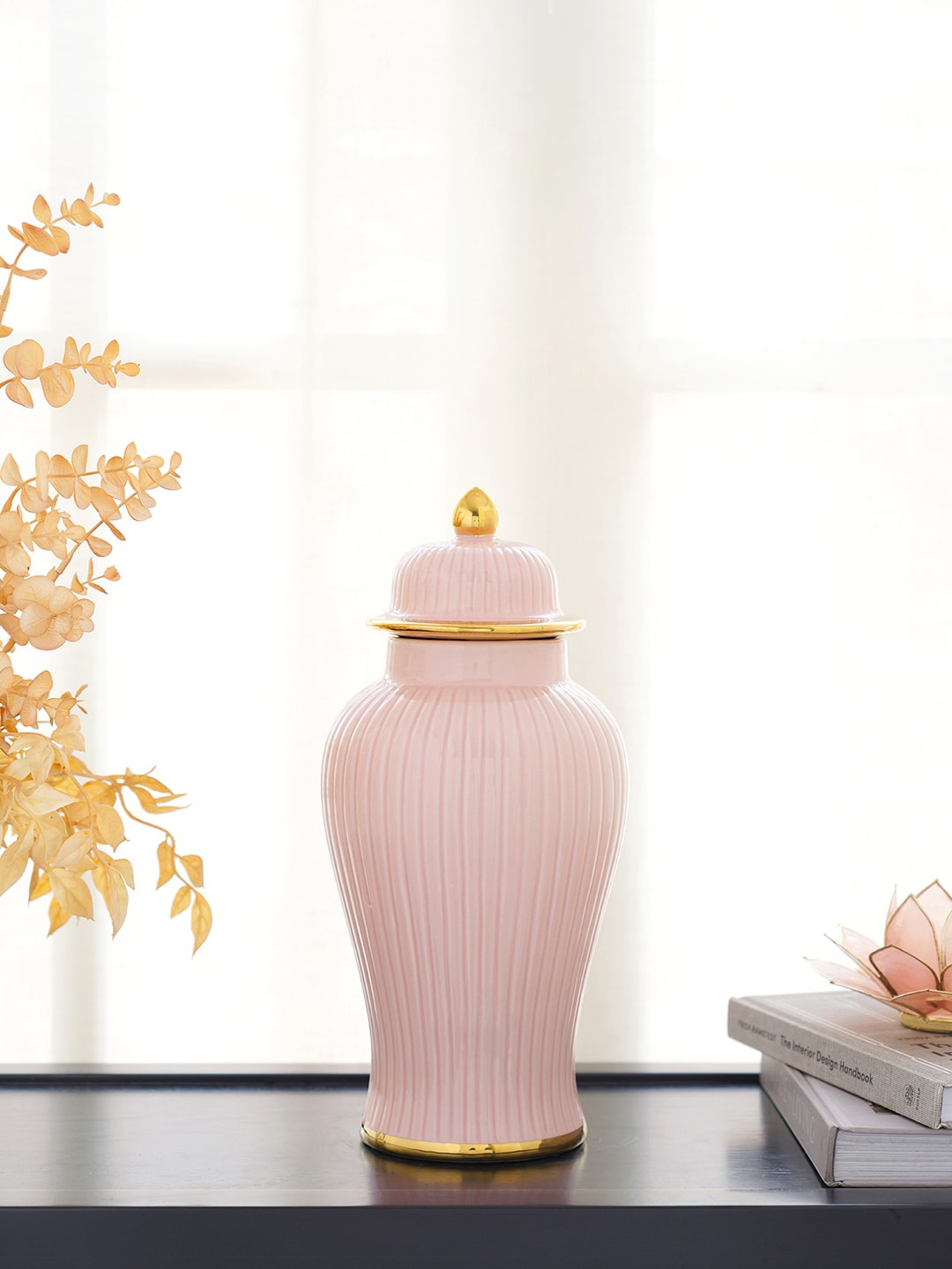 

Pure Home and Living Pink Large Velluto Urn