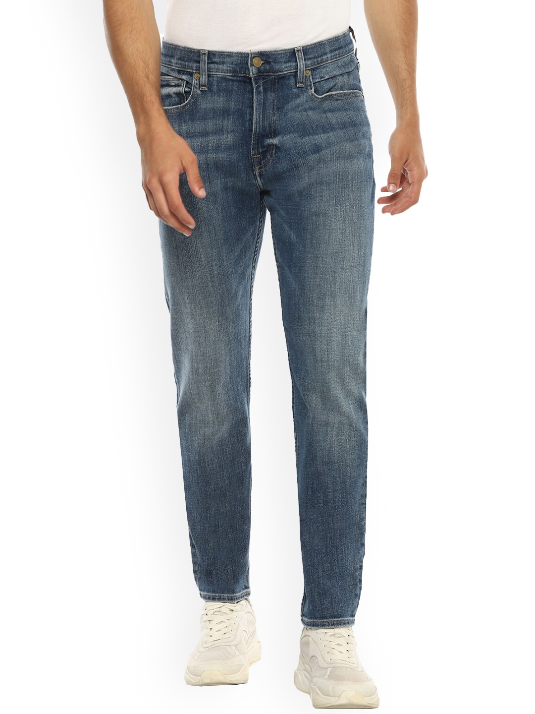 

7 For All Mankind Men Blue Slim Fit Heavy Fade Jeans