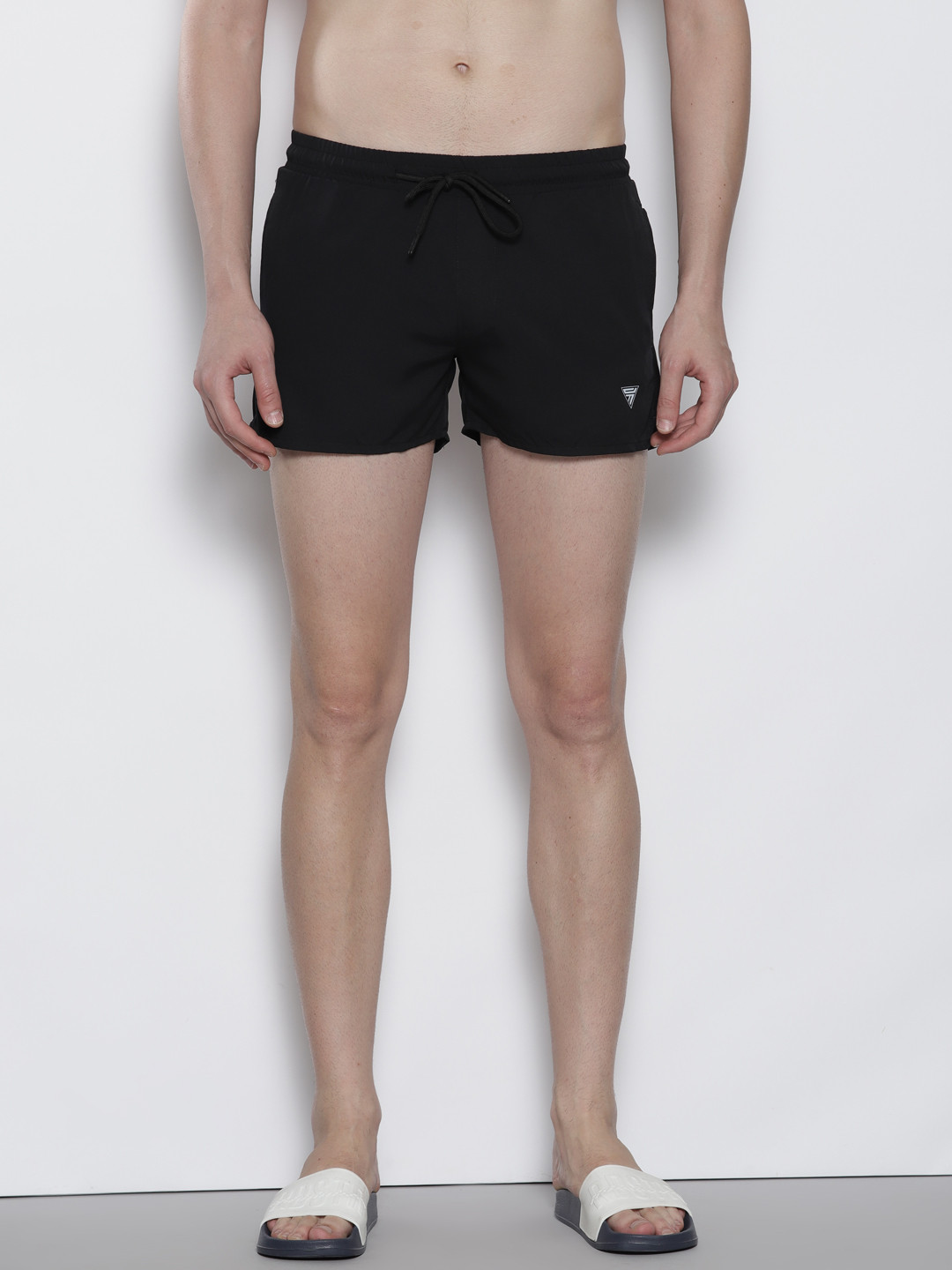 

DeFacto Men Solid Swimming Shorts, Black